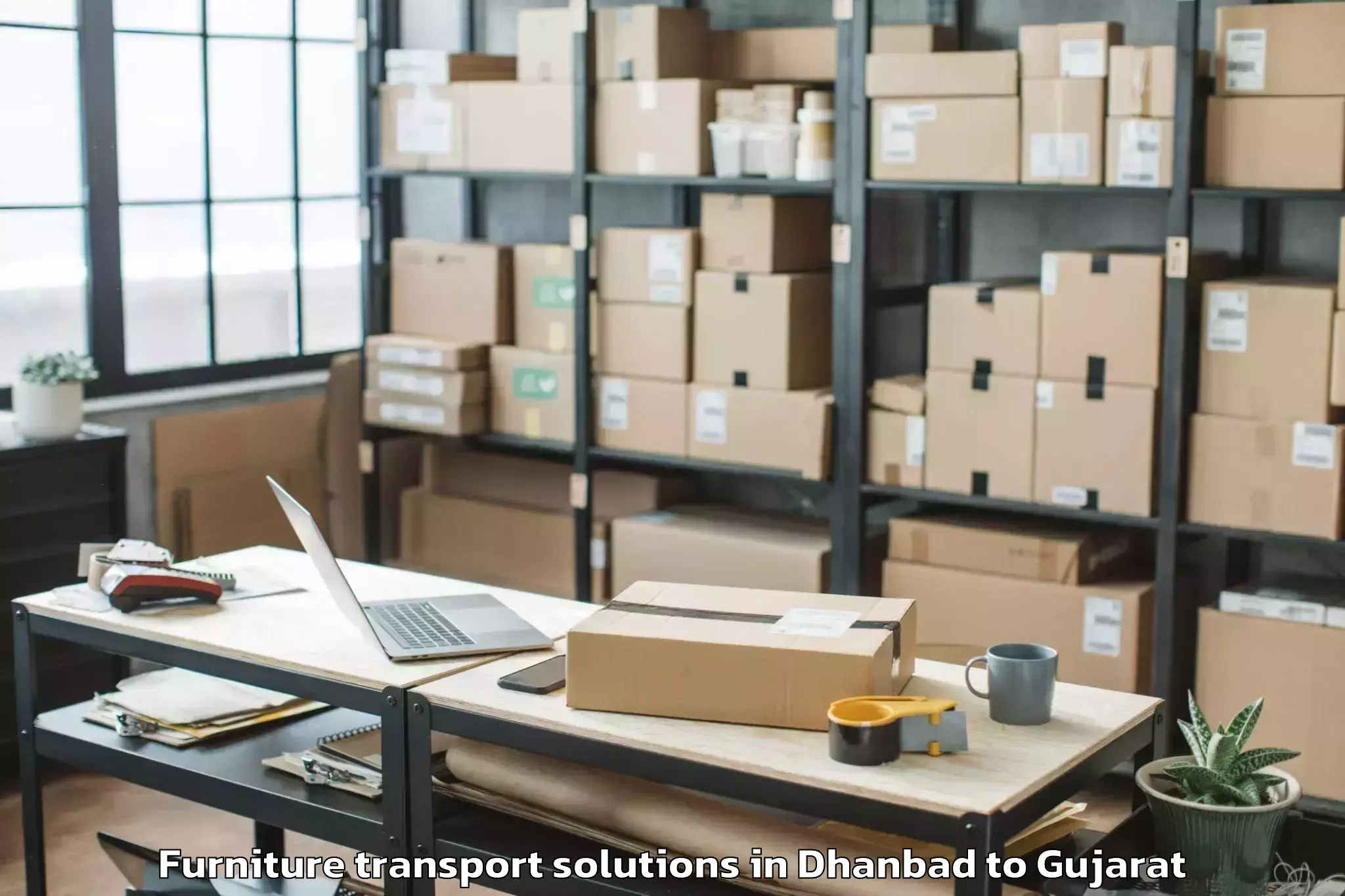 Book Your Dhanbad to Damnagar Furniture Transport Solutions Today